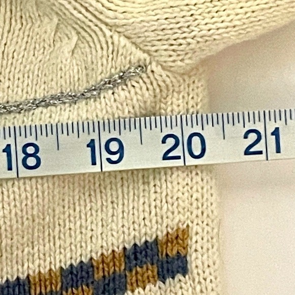 designer Originals Studio Joy Vintage Snowman Cardigan Sweater, Size Large, 3D - Picture 9 of 12